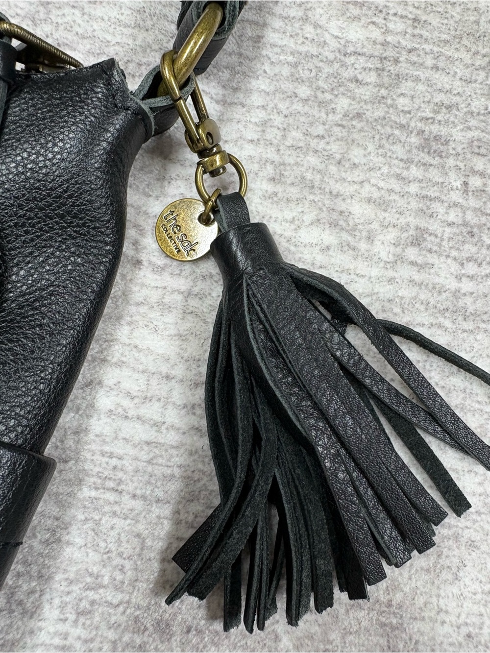 The Sak Keira Hobo Black Leather Shoulder Bag Y2K Everyday Boho Western - Picture 13 of 13